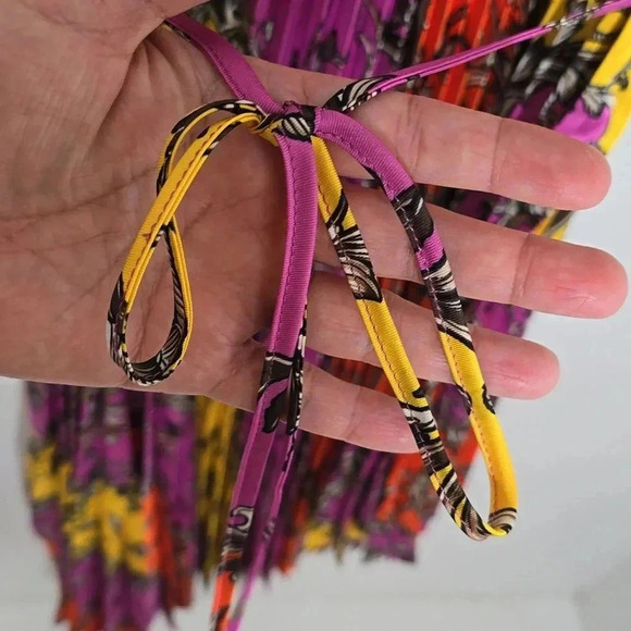 {MILLY} Irene Chain Pleated Midi Dress - Picture 11 of 17